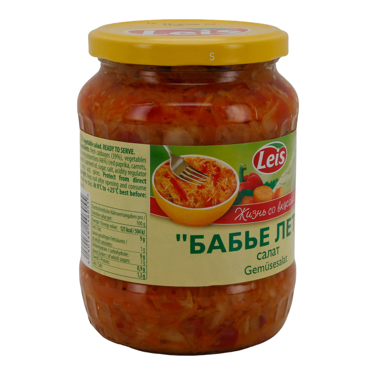 Leis „Babye Leto“ Gemüsesalat | Tafelfertig | Mit Weißkohl, Paprika & Karotten | 680 g