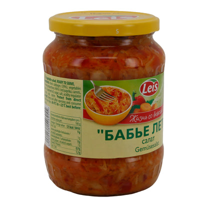 Leis „Babye Leto“ Gemüsesalat | Tafelfertig | Mit Weißkohl, Paprika & Karotten | 680 g