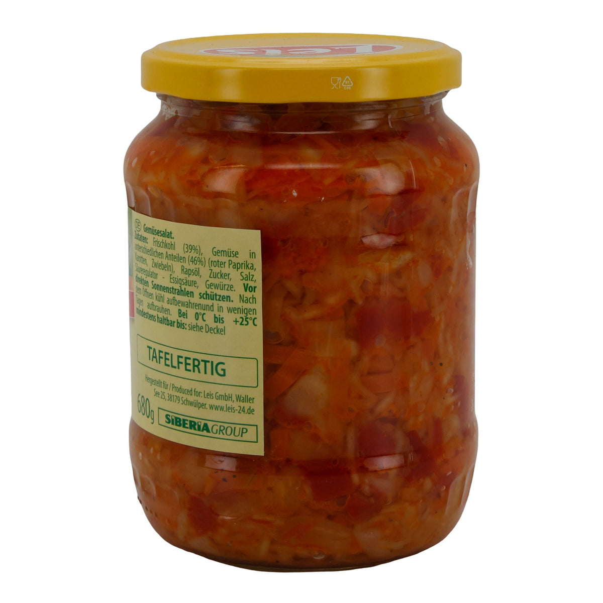 Leis „Babye Leto“ Gemüsesalat | Tafelfertig | Mit Weißkohl, Paprika & Karotten | 680 g