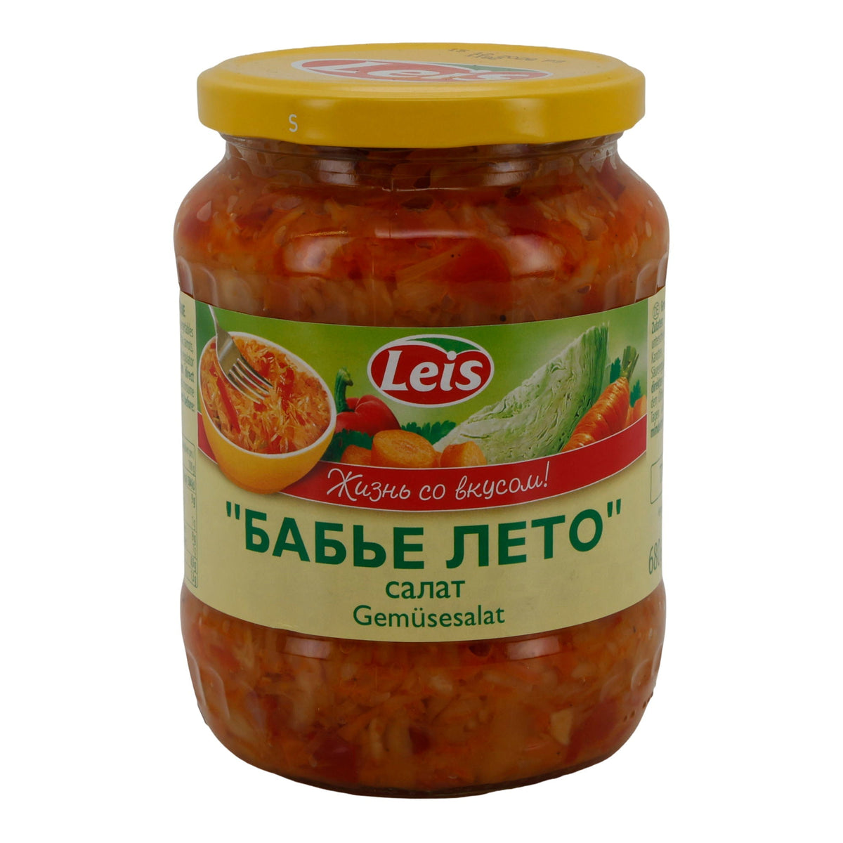 Leis „Babye Leto“ Gemüsesalat | Tafelfertig | Mit Weißkohl, Paprika & Karotten | 680 g