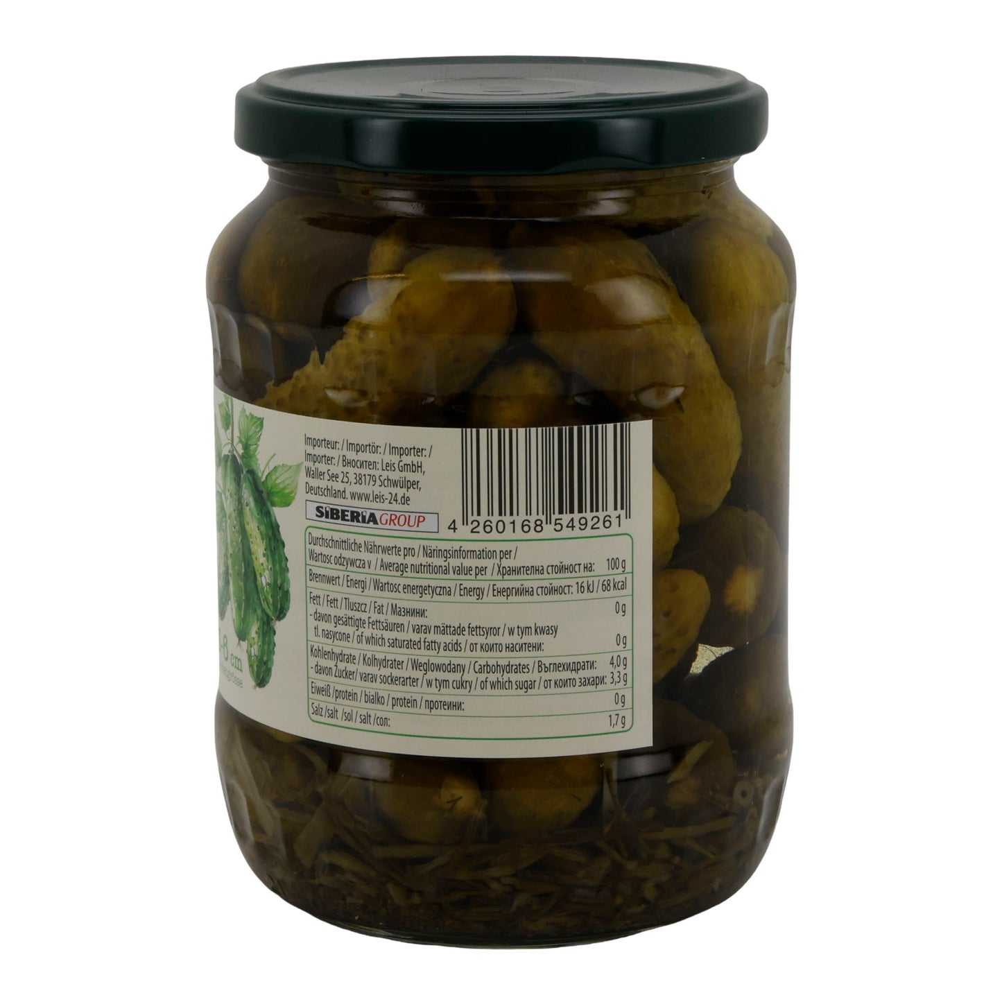 Leis Eingelegte Gurken | 3–6 cm | würzig eingelegt mit Dill & Senfkörnern | 680 g - Taste Your World