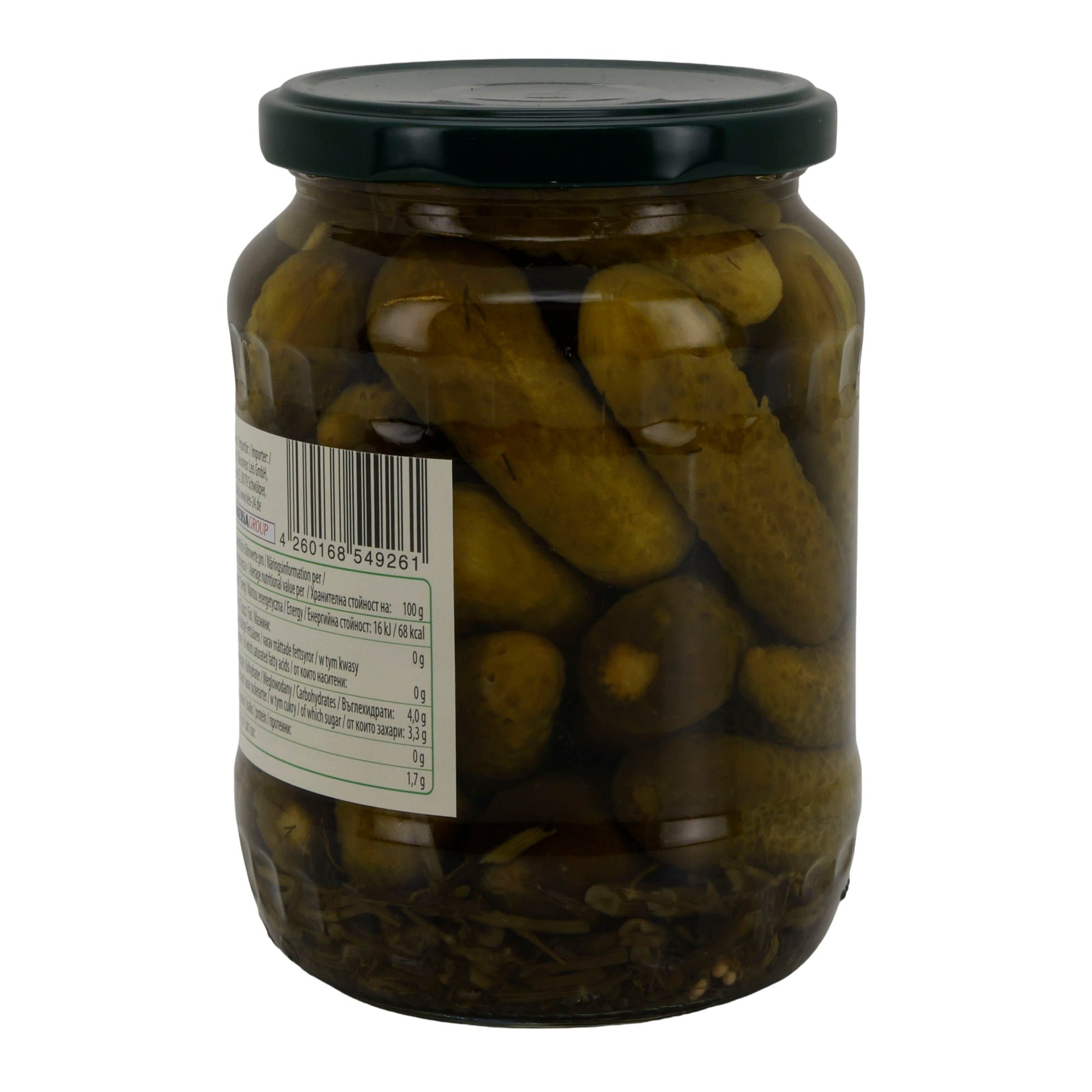 Leis Eingelegte Gurken | 3–6 cm | würzig eingelegt mit Dill & Senfkörnern | 680 g - Taste Your World