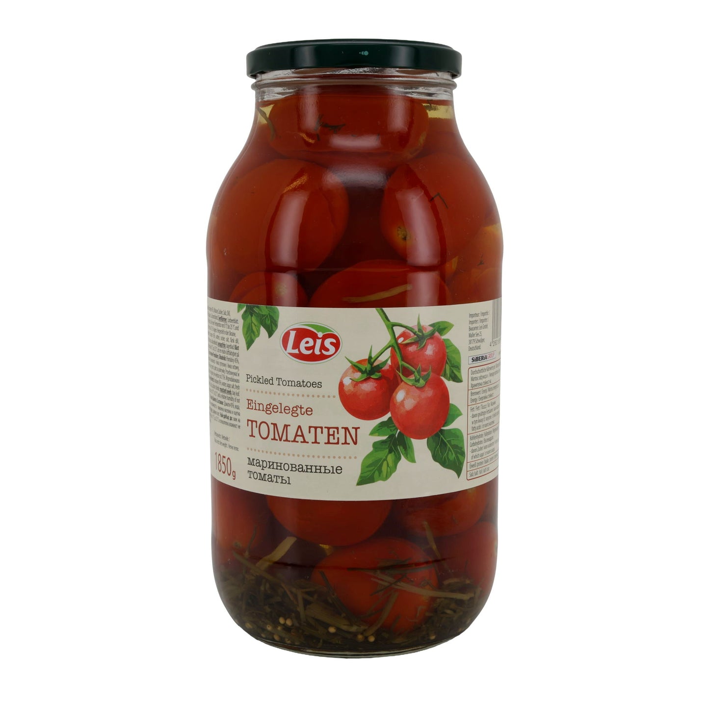 Leis | Eingelegte Tomaten | Würzig eingelegte ganze Tomaten im Glas | 1850 g