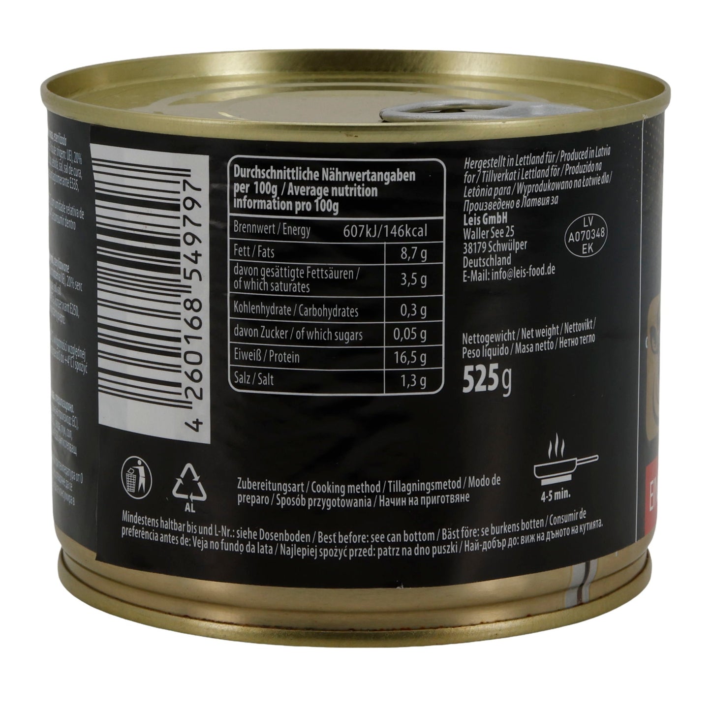 Leis Eingelegtes Rindfleisch mit Rinderherzen | 85 % Fleischanteil | 525 g