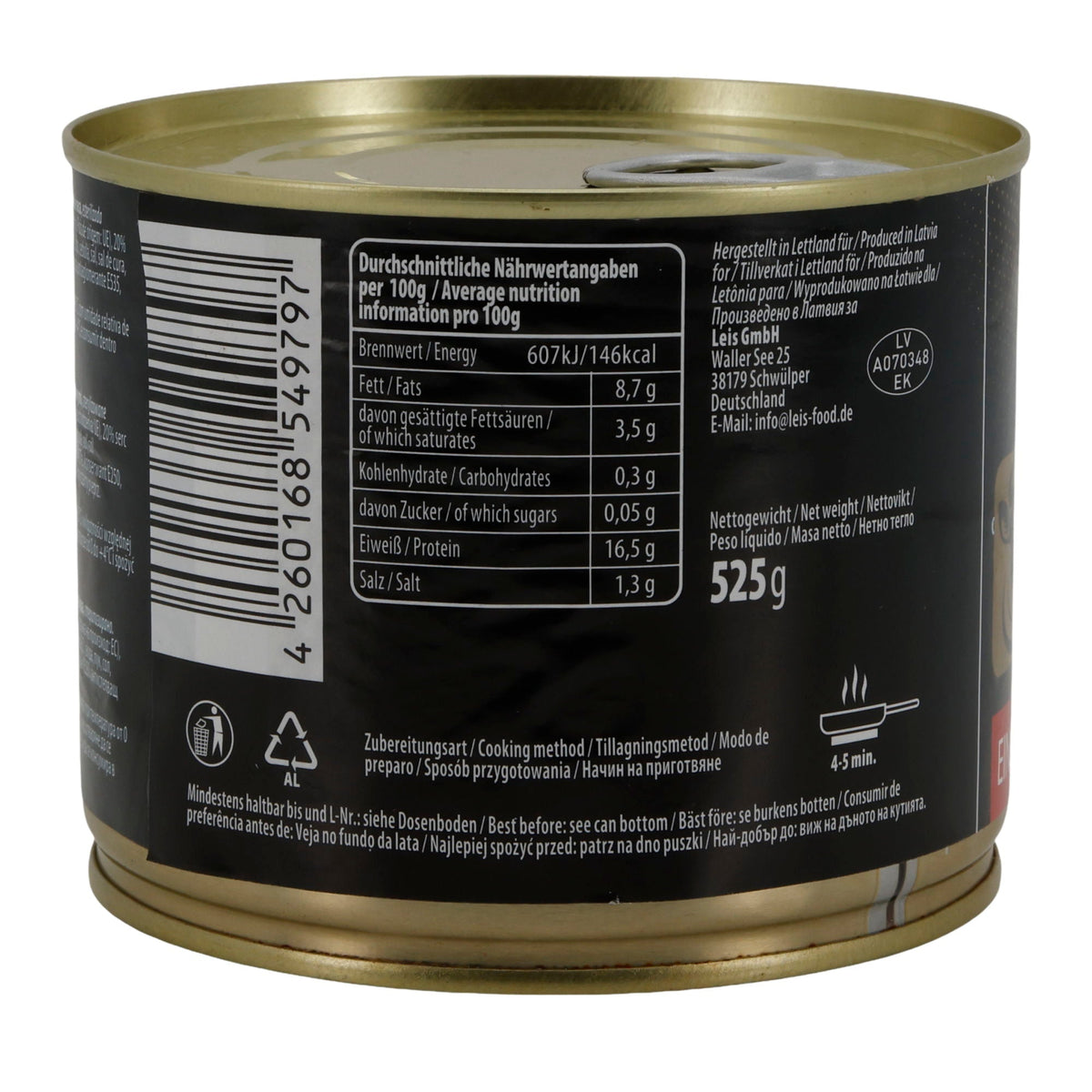 Leis Eingelegtes Rindfleisch mit Rinderherzen | 85 % Fleischanteil | 525 g LEIS