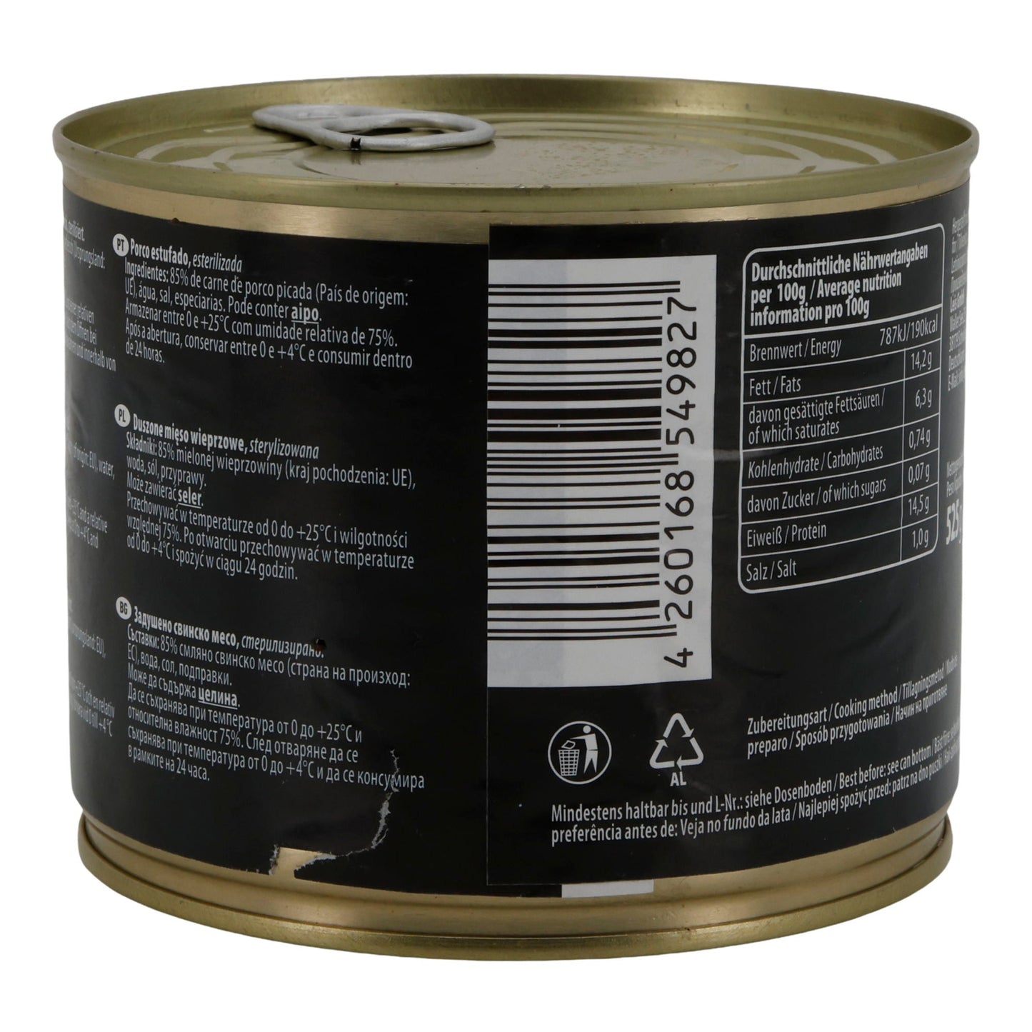 Leis Eingelegtes Schweinefleisch | 85 % Fleischanteil | 525 g