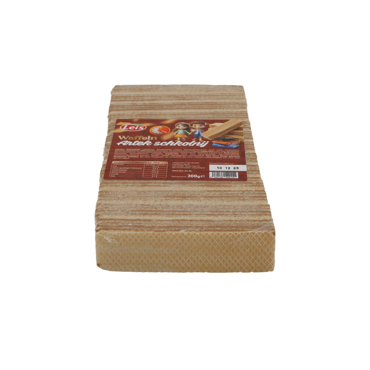 Leis | Waffeln Artek szkolny | Knusprige Waffeln mit Kakaofüllung | 300 g