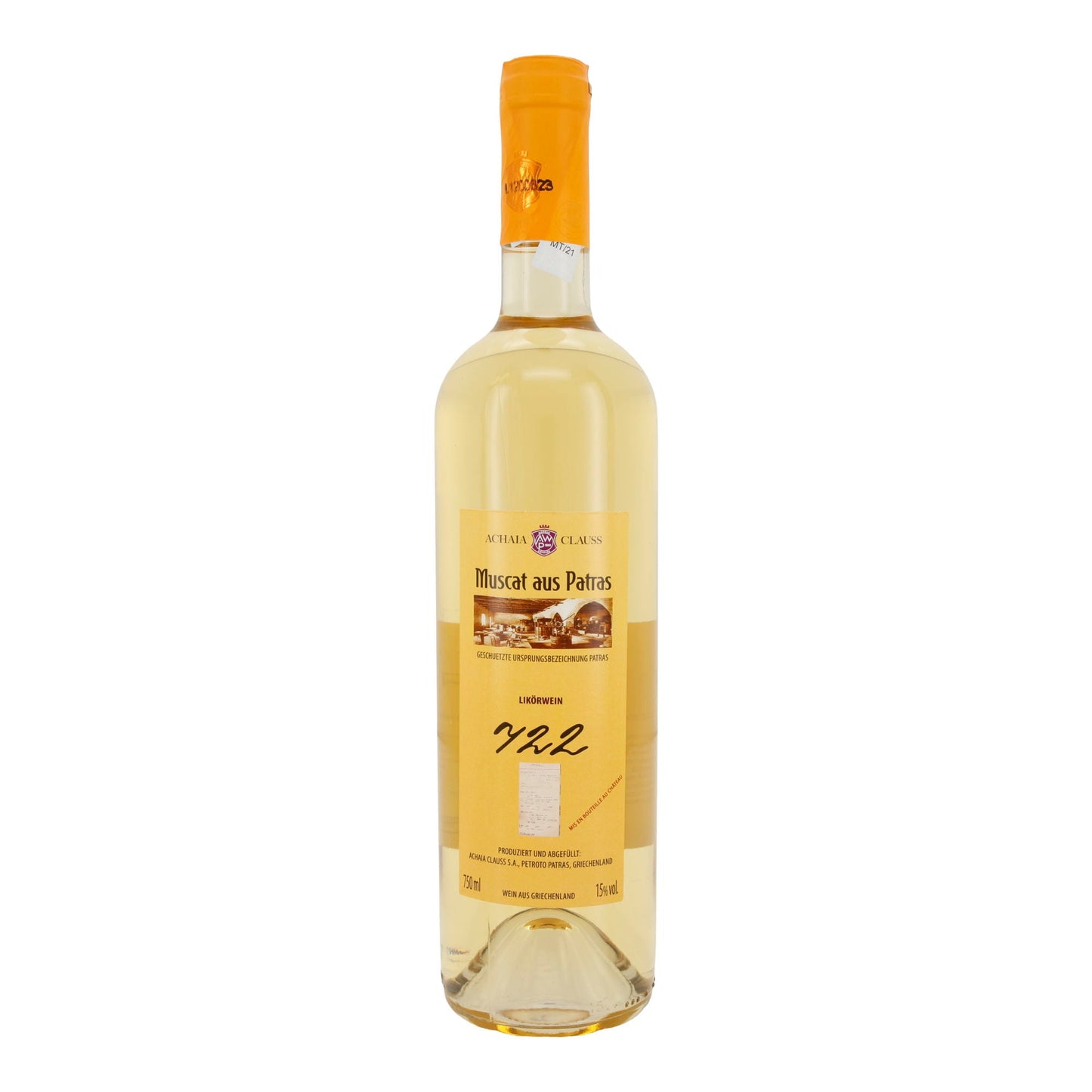 Likörwein Muscat aus Patras | Achaia Clauss | geschützte Ursprungsbezeichnung | 15 % vol. | 750 ml