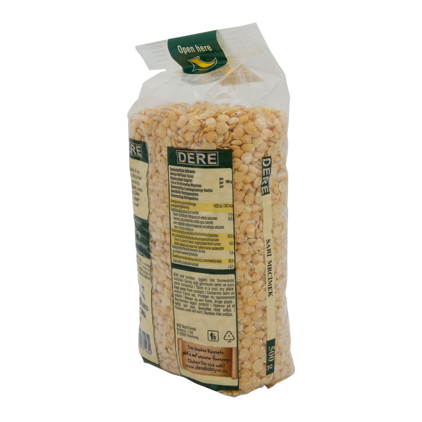 Linsen Dere | Giallo | Sarı Mercimek | 500g