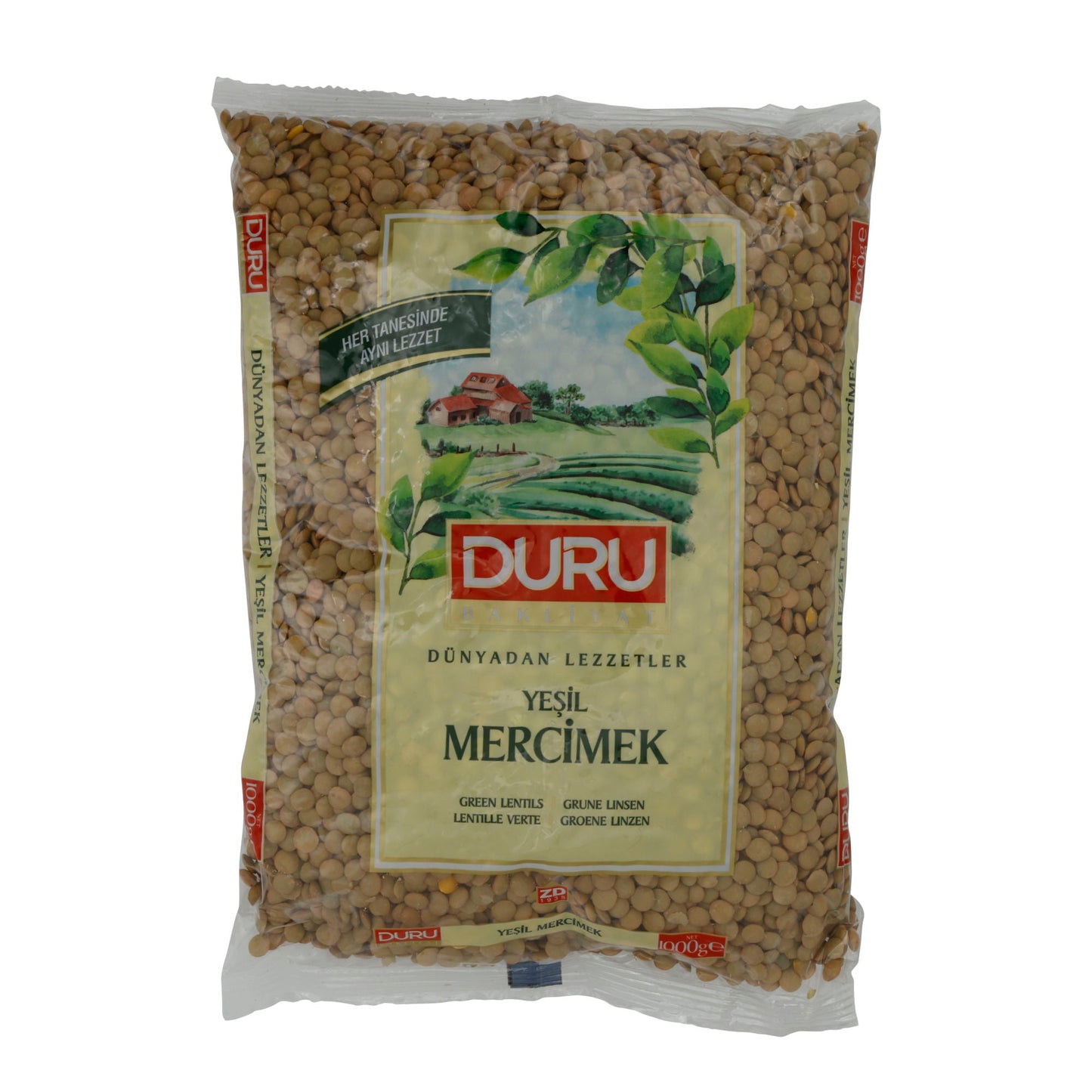 Linsen Duru | Lenticchie Verdi | Ricche di Proteine, per Zuppe, Stufati e Insalate | 1 kg