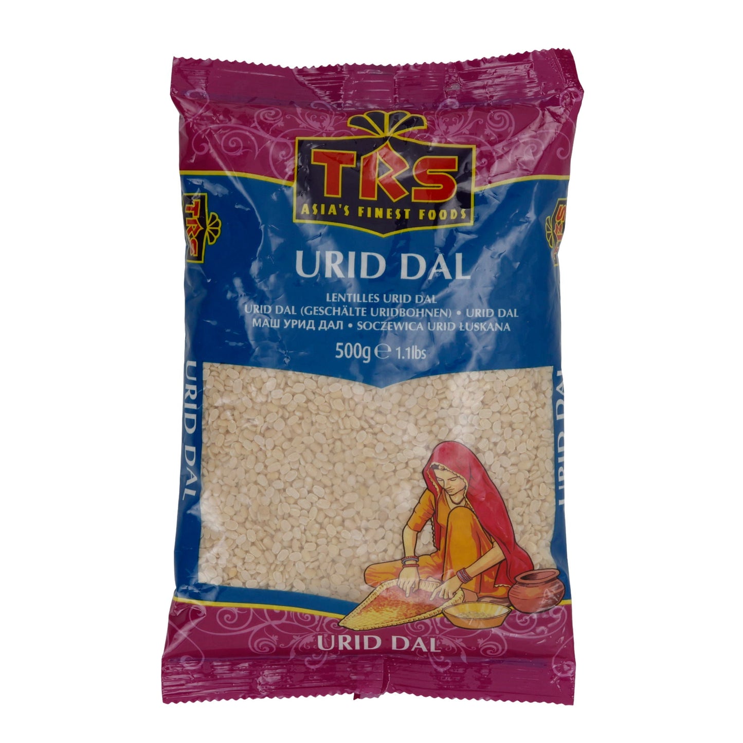 Linsen TRS Urid Dal | lenticchie nero-grigie | legumi | 500 g