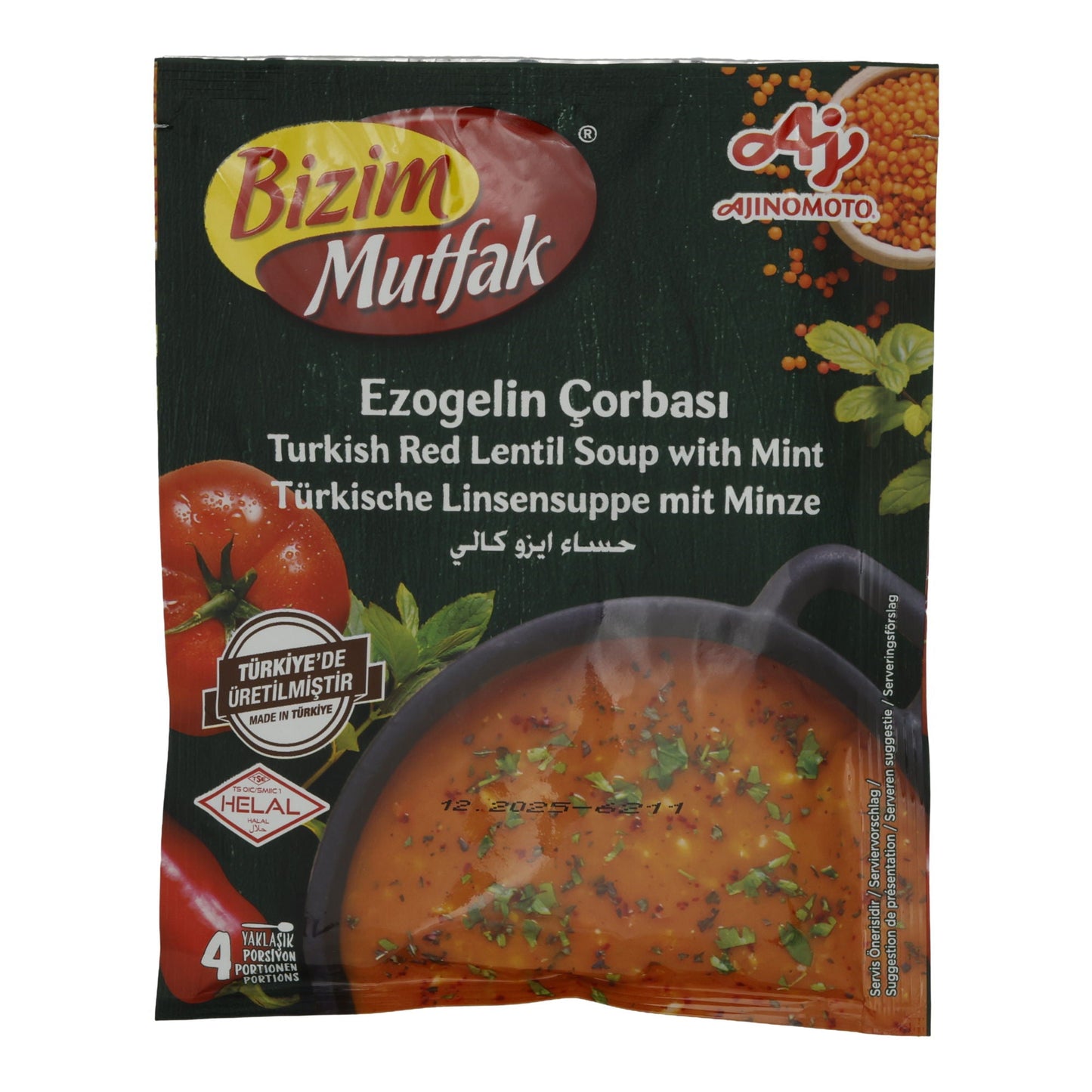 Zuppa di lenticchie Bizim Mutfak | Zuppa Ezogelin | Turca, con menta | 80 g