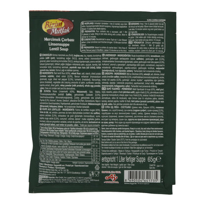 Zuppa di lenticchie Bizim Mutfak | Mercimek Çorbası | Aromatica, finemente speziata | 65 g