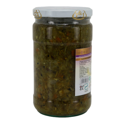 Littech 1&1 | Gemischtes eingelegtes Gemüse mit Kräutern | Traditionell persisch | 630 g (Abtropfgewicht 189 g)