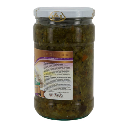 Littech 1&1 | Gemischtes eingelegtes Gemüse mit Kräutern | Traditionell persisch | 630 g (Abtropfgewicht 189 g)