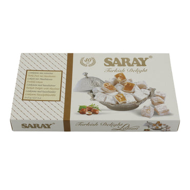 Lokum Turkish Delight Saray | Süßigkeit | Mit Haselnüssen | 400 g - Taste Your World