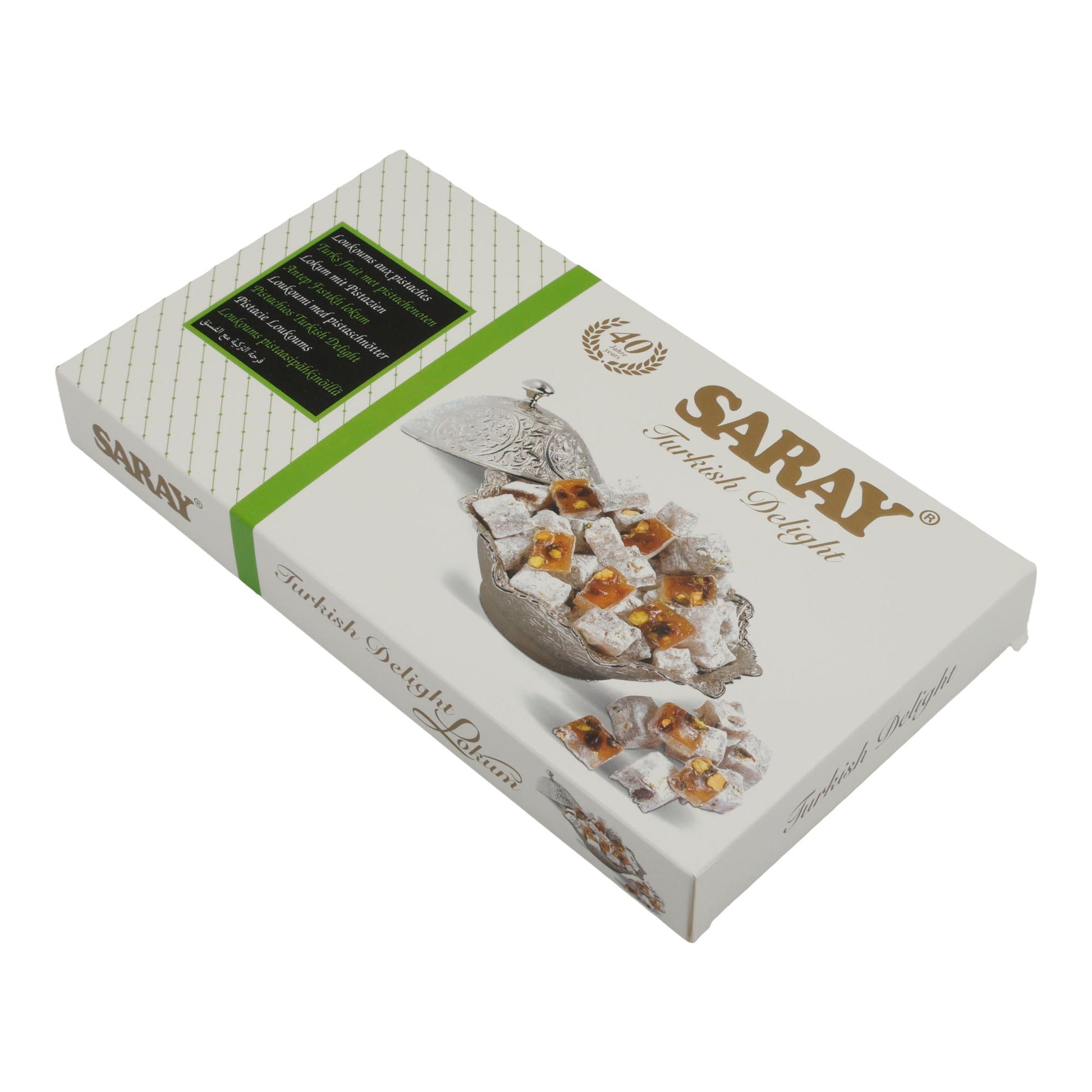Lokum Turkish Delight Saray | Süßigkeit | Mit Pistazien | 400 g - Taste Your World