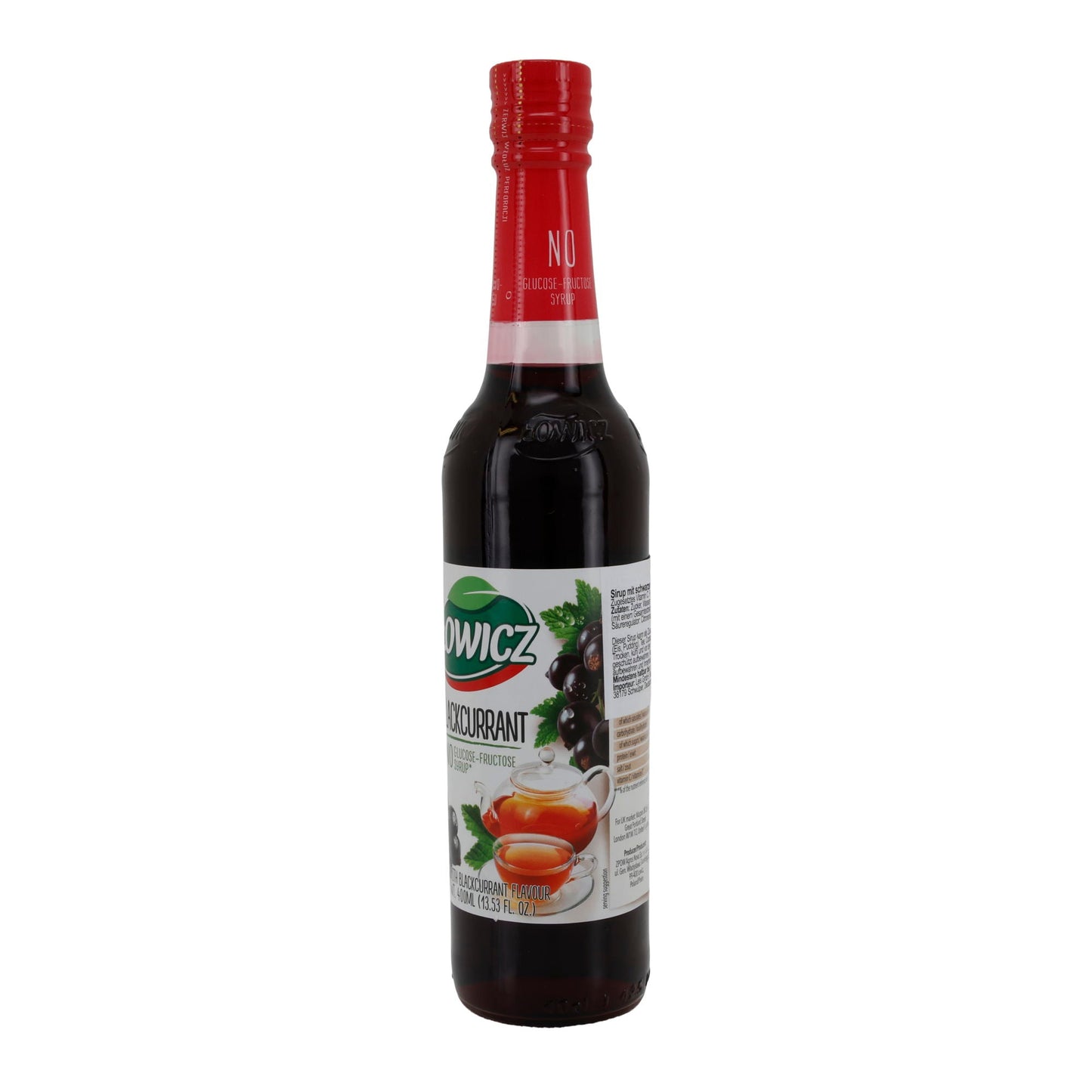 Łowicz | Schwarzer Johannisbeer-Sirup | Ohne Glukose-Fruktose-Sirup | 400 ml