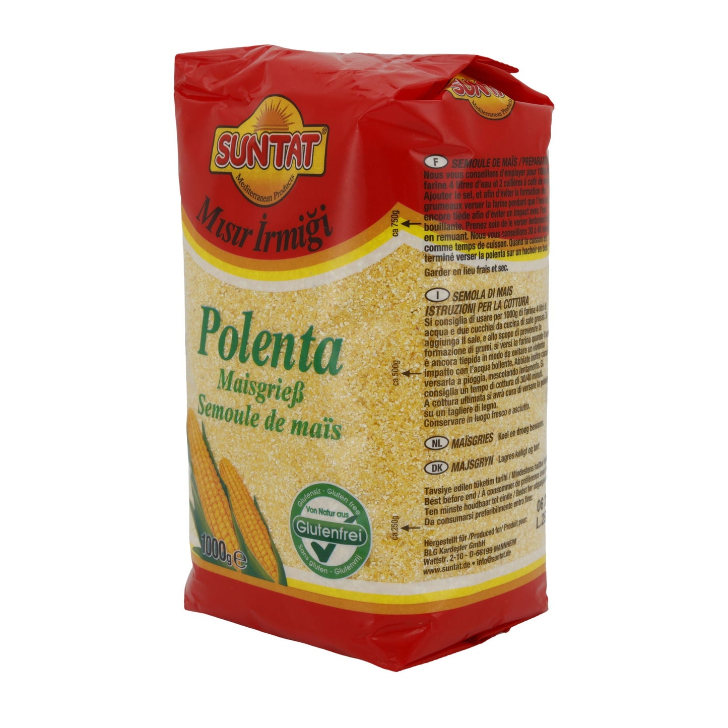 Semola di mais Suntat | Polenta | Senza glutine, tradizionale & creativa | 1 kg