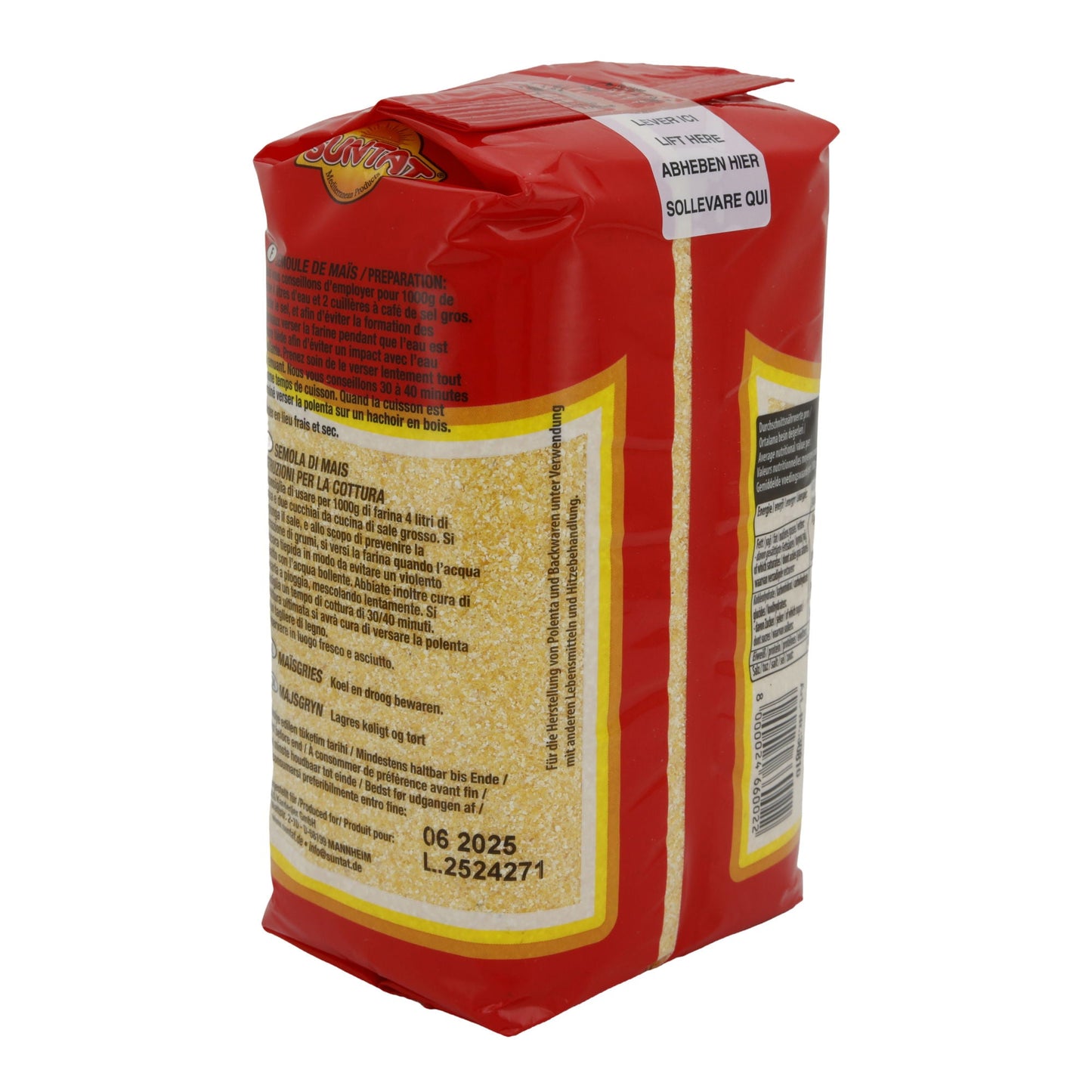 Semola di mais Suntat | Polenta | Senza glutine, tradizionale & creativa | 1 kg