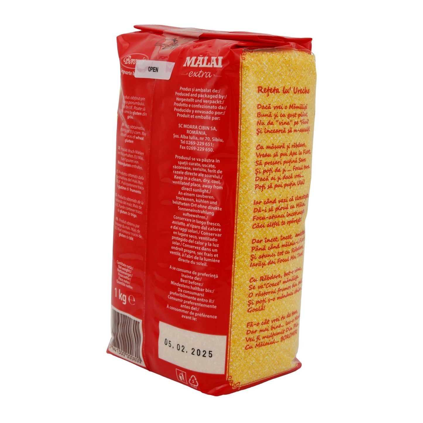 Farina di mais Boromir Mălai Extra | Tradizionale per polenta e altro | 1 kg