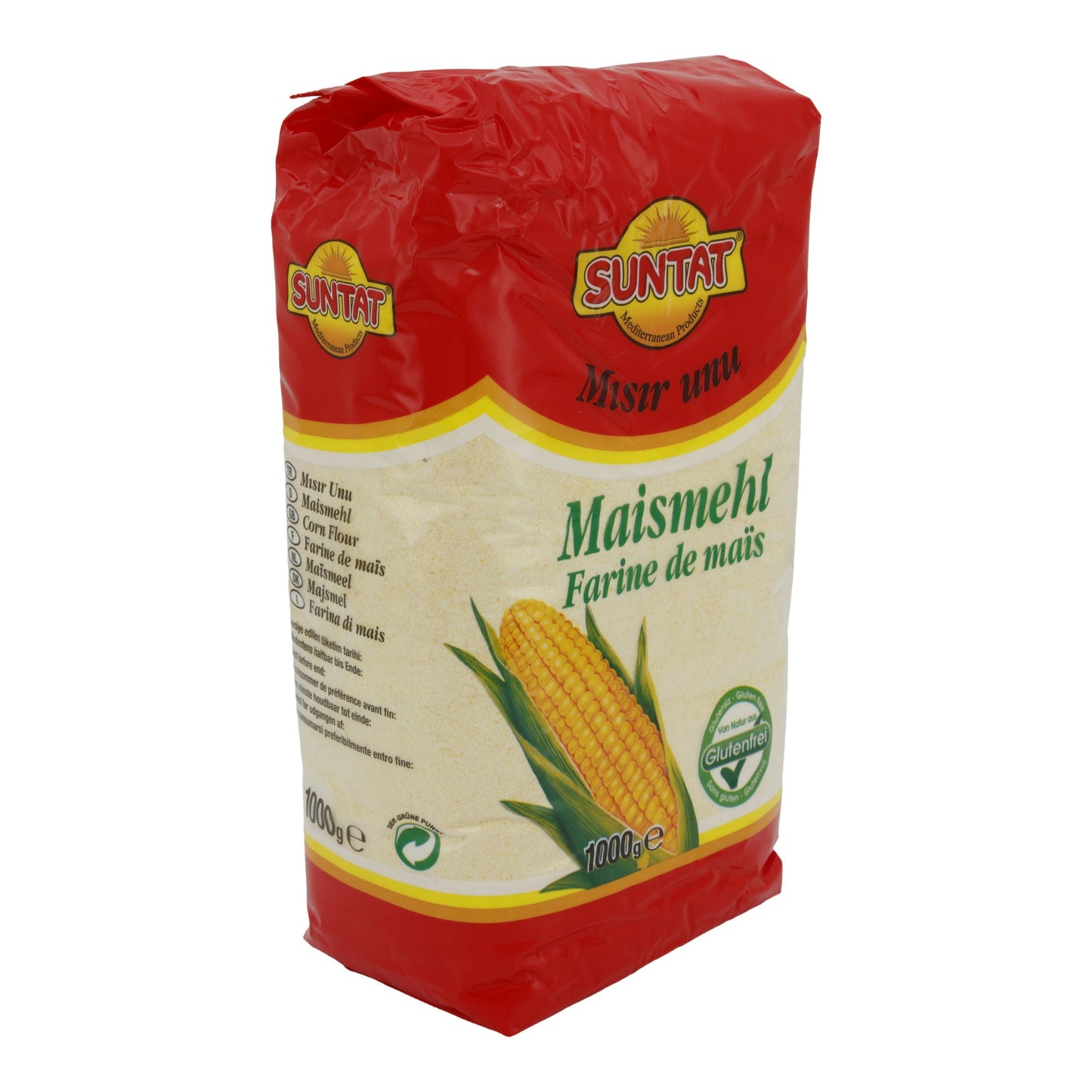 Maismeel Suntat | Glutenvrij | Voor recepten & bakken | 1 kg