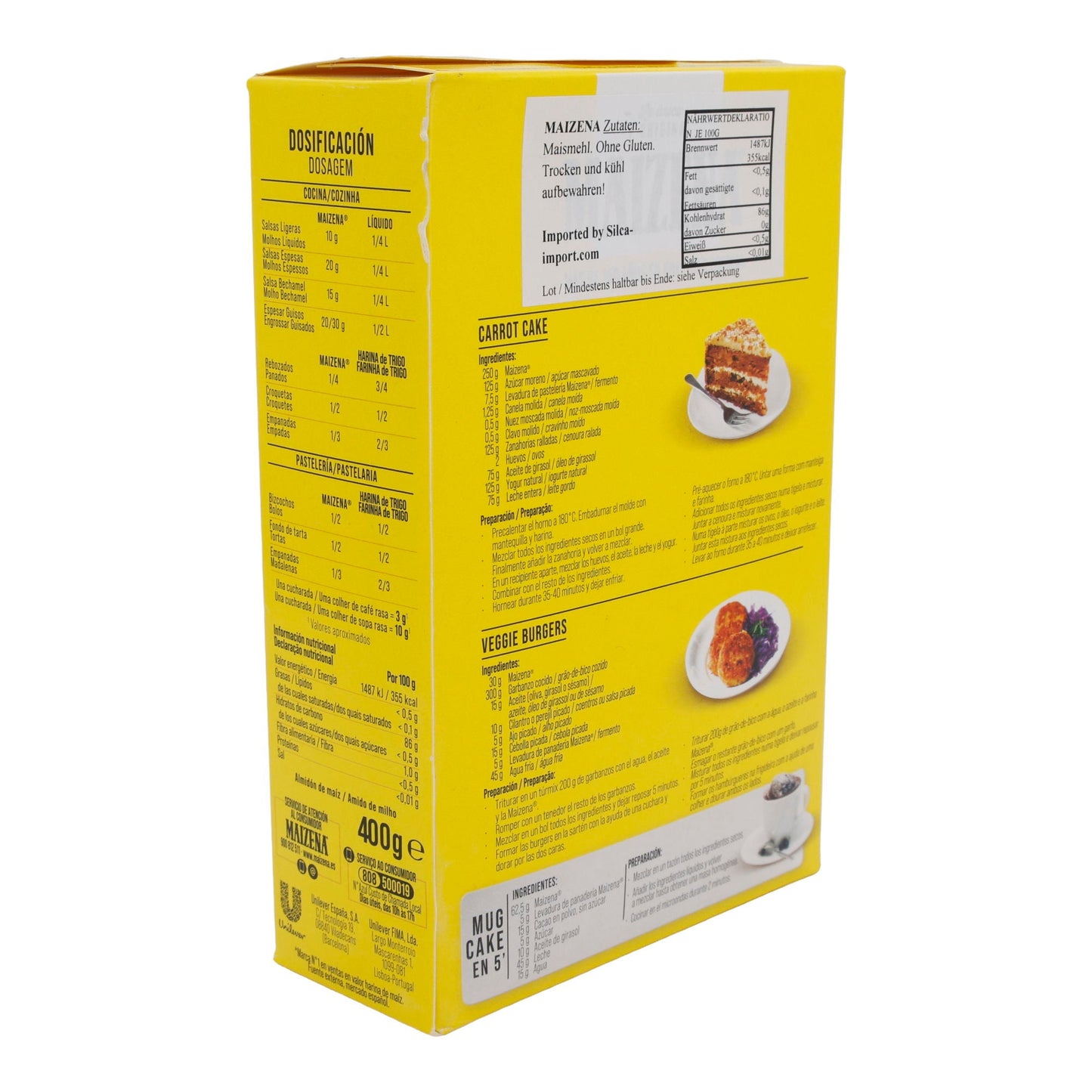 Maïszetmeel Maizena | Glutenvrije allesdoelzetmeel voor keuken en bakkerij | 400 g