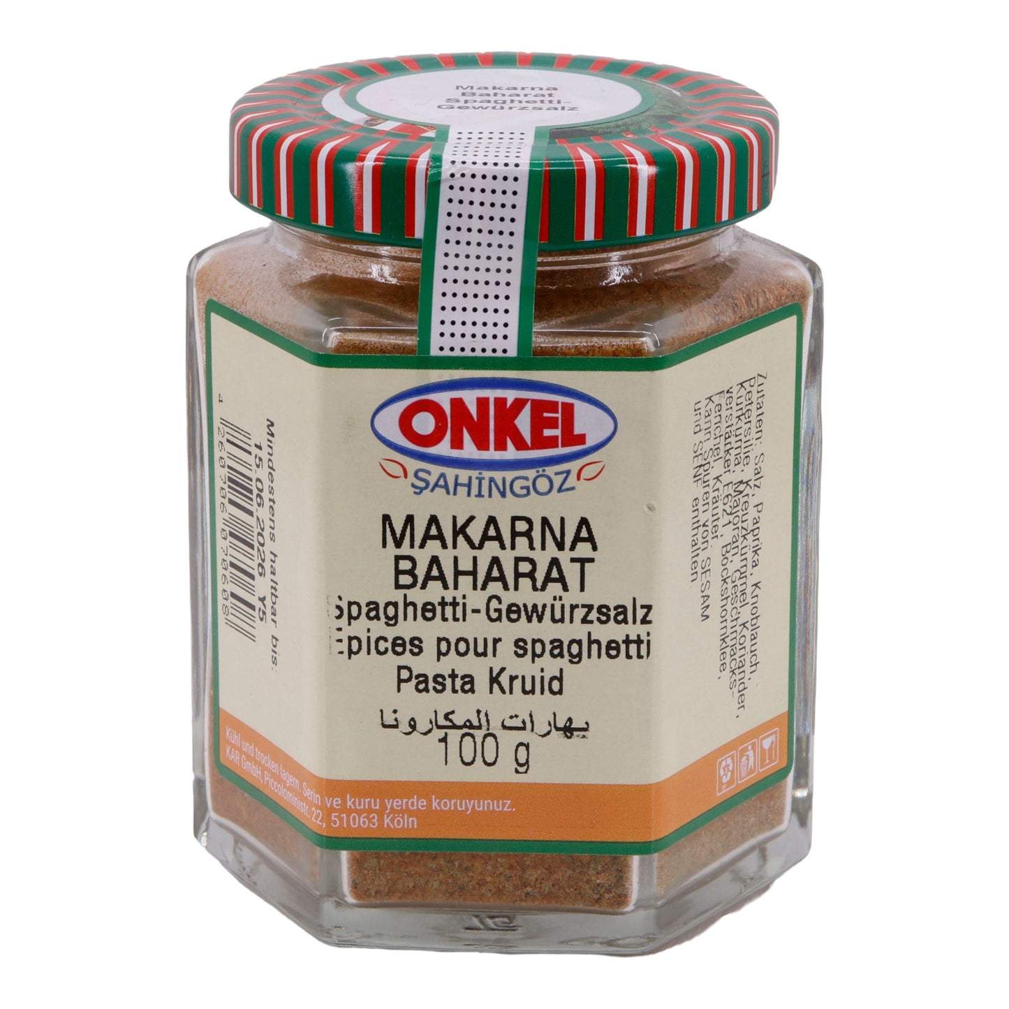 Makarna Baharat Onkel Şahingöz | Gewürz | Spaghetti-Gewürzsalz | 100 g
