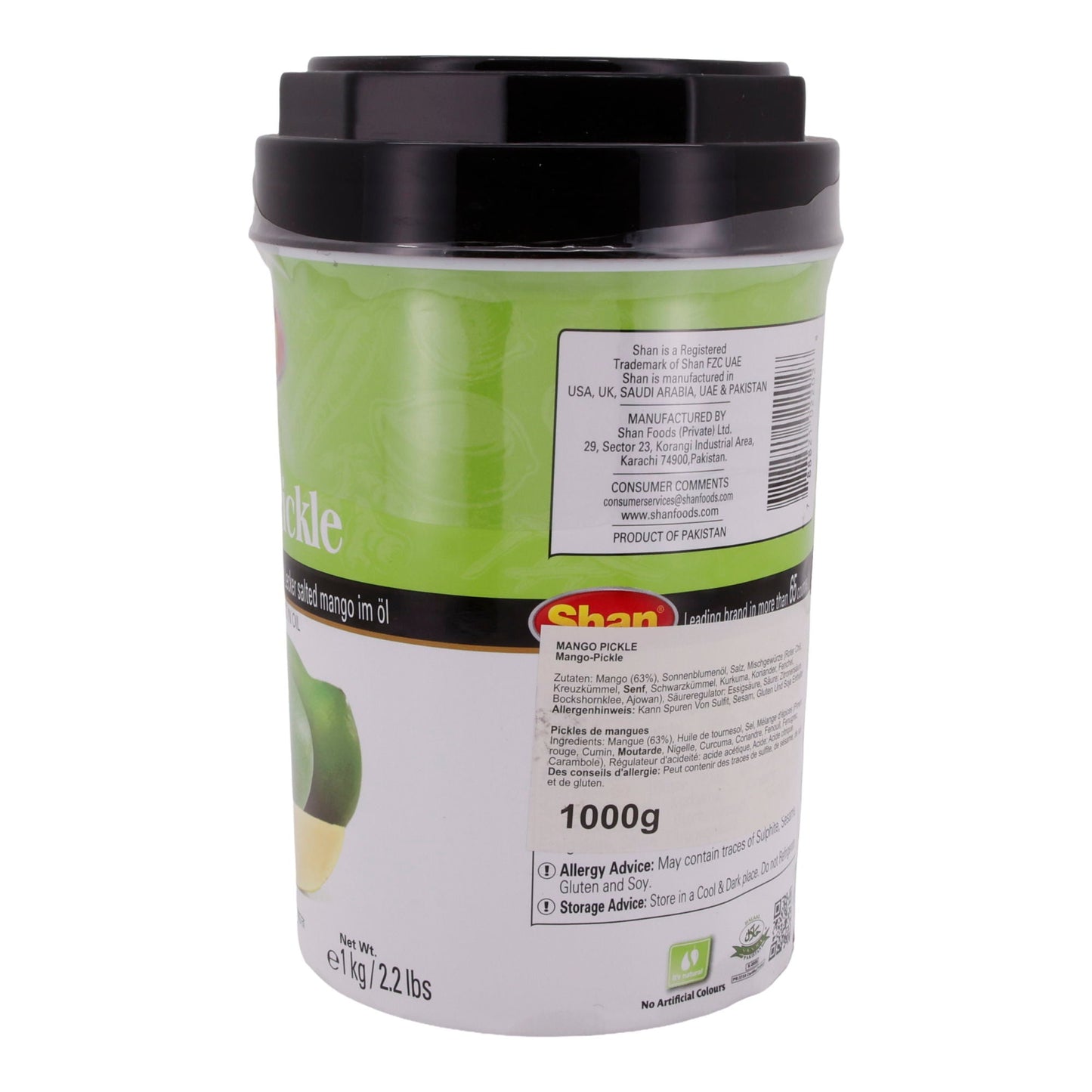 Mango Pickle Shan | Ingelegde Mango | In Olie, geschikt voor vegetariërs | 1 kg