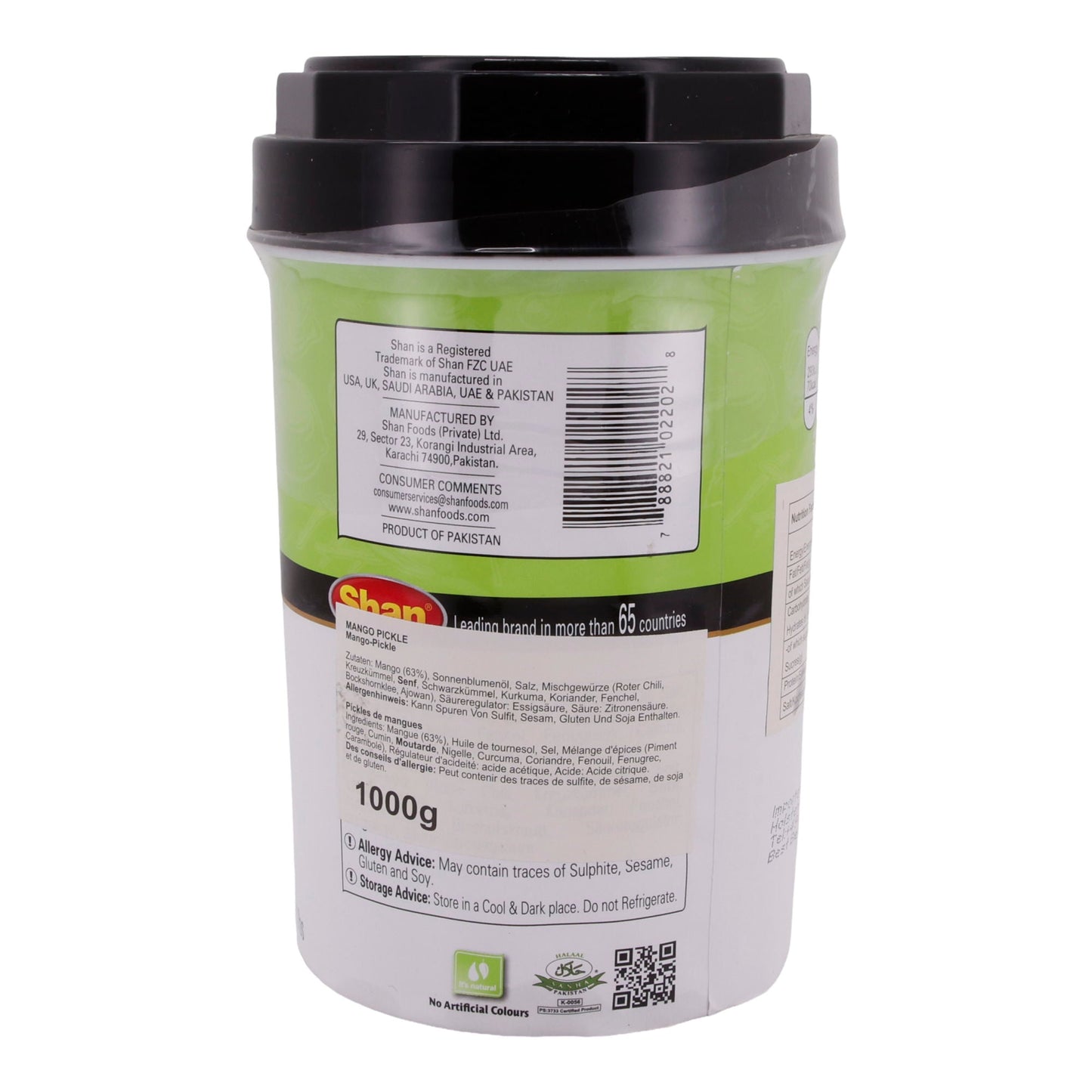 Mango Pickle Shan | Ingelegde Mango | In Olie, geschikt voor vegetariërs | 1 kg