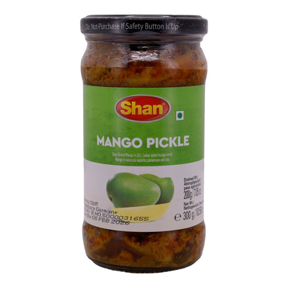 Mango Pickle Shan | Pittig | Ingelegde mango voor authentieke Indiase gerechten | 300 g
