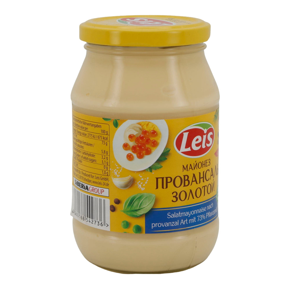 Mayonnaise | Leis Zolotoy | Provanzal Art | 440 ml | 73 % Rapsöl | laktosefrei LEIS