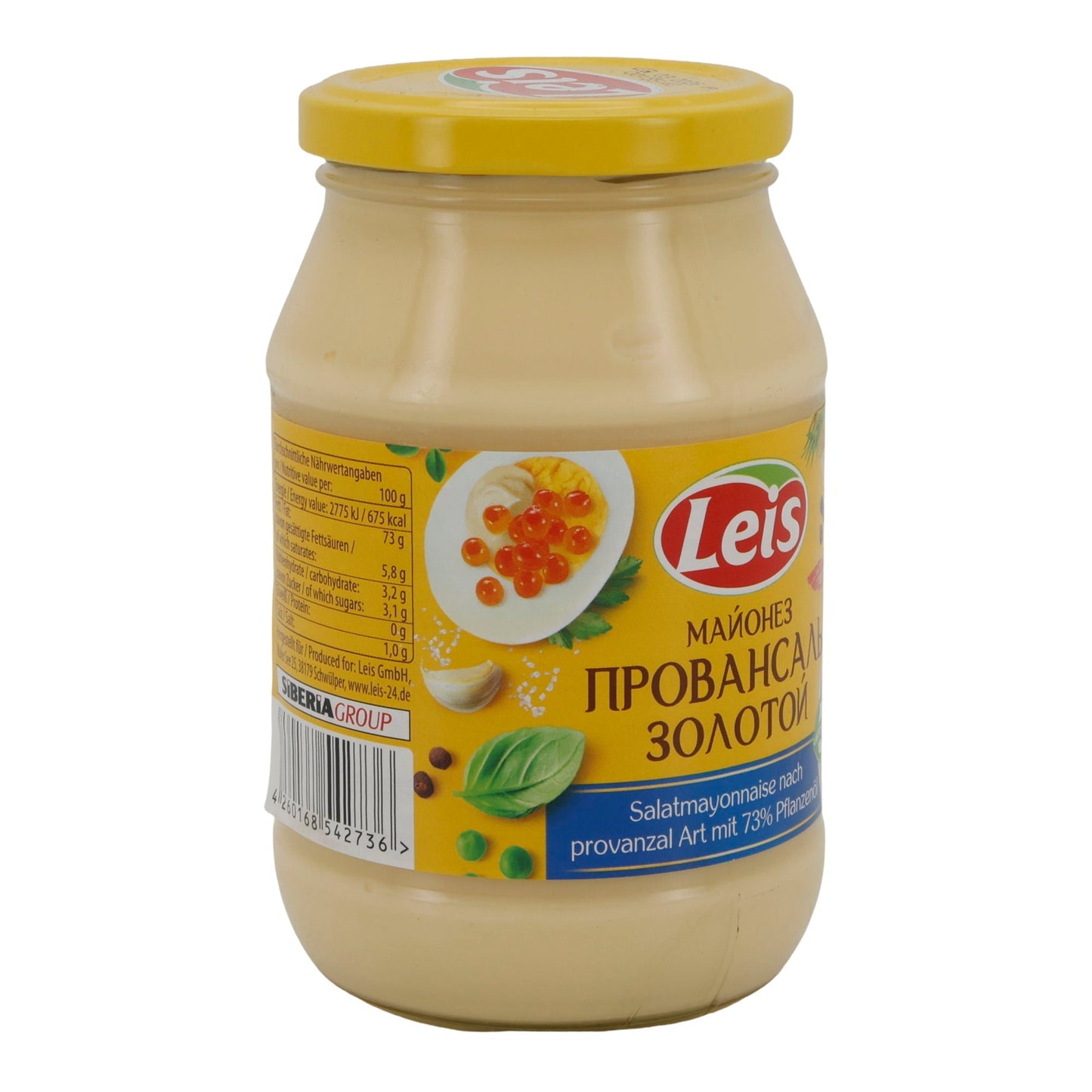 Mayonnaise | Leis Zolotoy | Provanzal Art | 440 ml | 73 % Rapsöl | laktosefrei LEIS