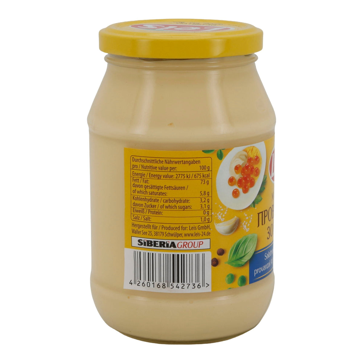 Mayonnaise | Leis Zolotoy | Provanzal Art | 440 ml | 73 % Rapsöl | laktosefrei LEIS