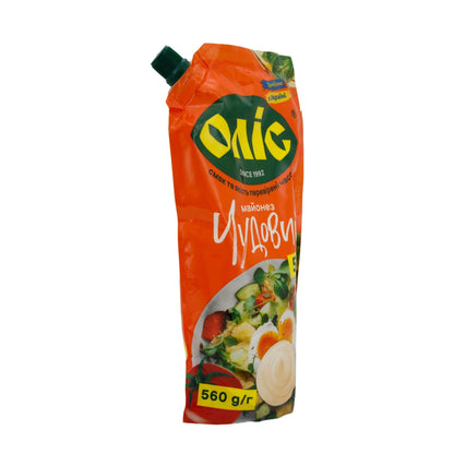 Mayonnaise Olic "Chudoviy" | 50 % Fett | Perfekter Geschmack für Salate und Speisen | 560 g | OLIS
