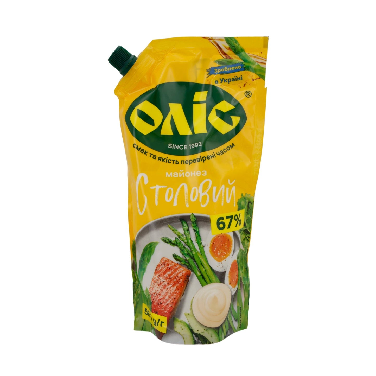 Mayonnaise OLIS | Tischqualität 67 % | Cremige Textur und voller Geschmack | 560 g Beutel OLIS