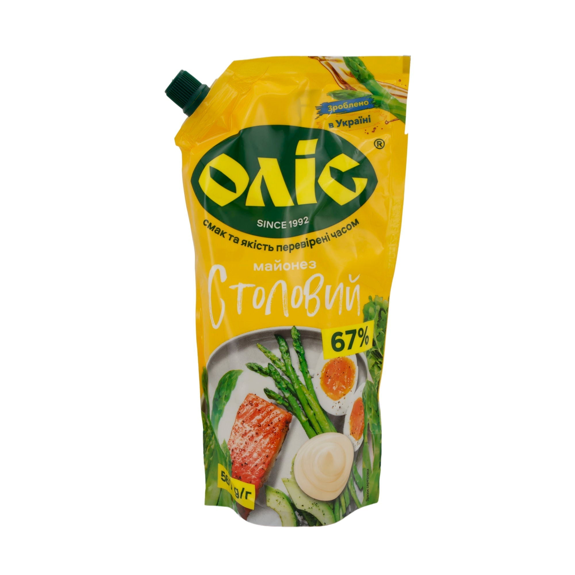 Mayonnaise OLIS | Tischqualität 67 % | Cremige Textur und voller Geschmack | 560 g Beutel OLIS