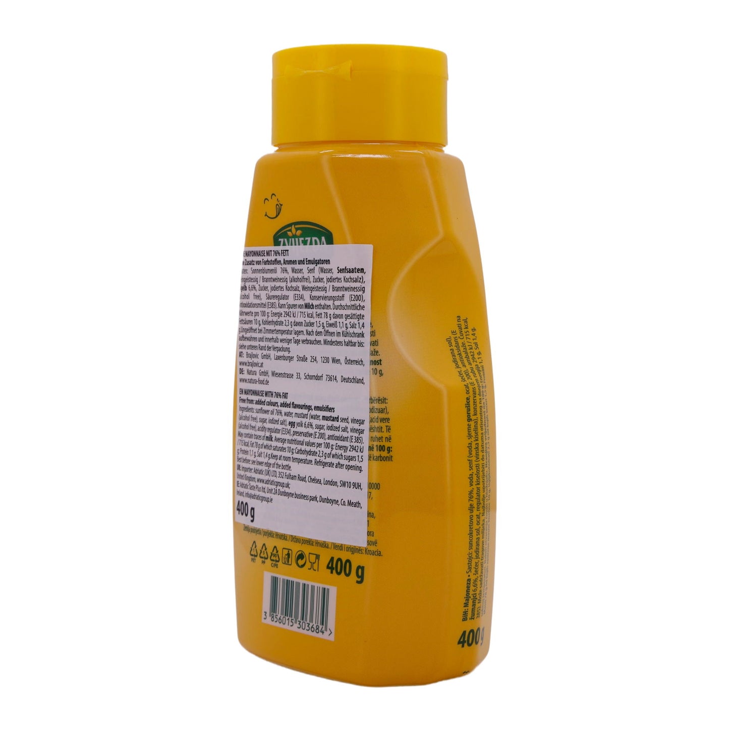 Mayonnaise Zvijezda | Traditionnelle | 76 % de matière grasse, crémeuse sans additifs | 400g