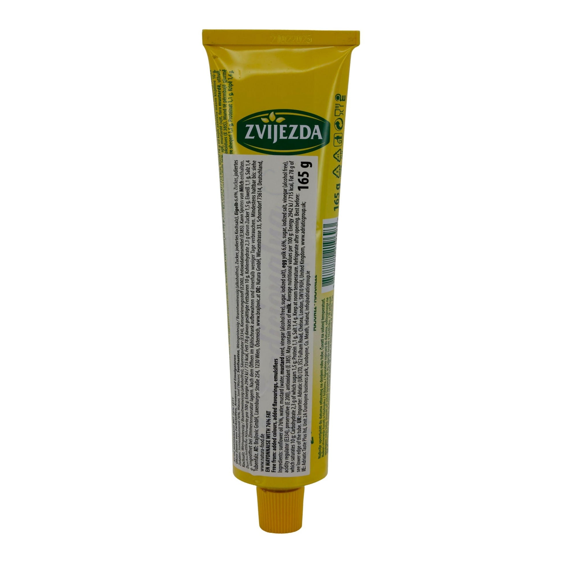 Mayonnaise Zwijezda | Traditionelle | Cremig, vielseitig verwendbar | 165g Tube ZVIEJEZDA