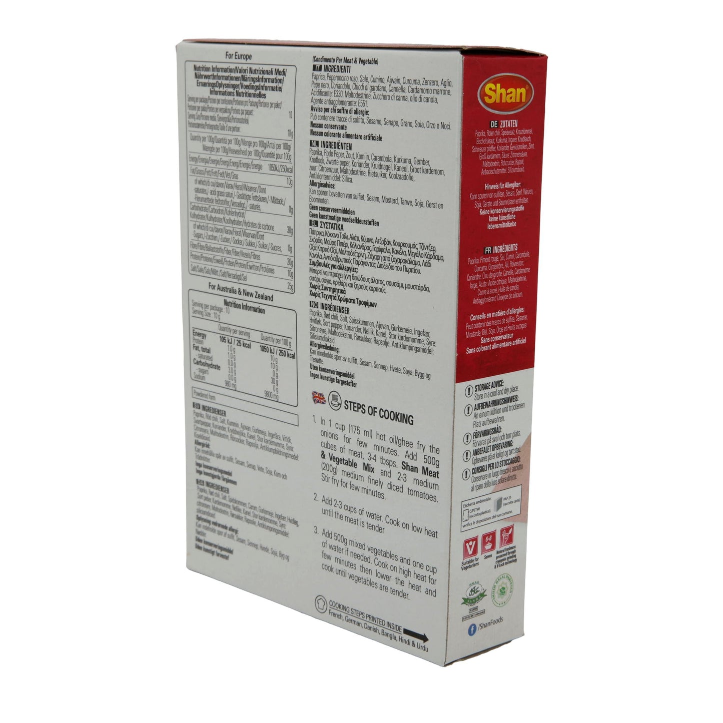 Meat & Vegetable Masala Shan | Würzmischung | Für Fleisch und Gemüse Curry | 100 g
