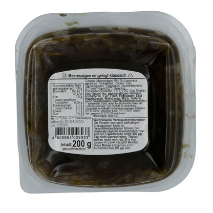 Meeresalgen Russkoe More Klassisch | Meeresalgen | Traditionelle eingelegte Algen | 200 g