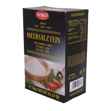 Sea Salt Wiko | Iodized, fine | High quality, fine grain, iodine added | 1 kg