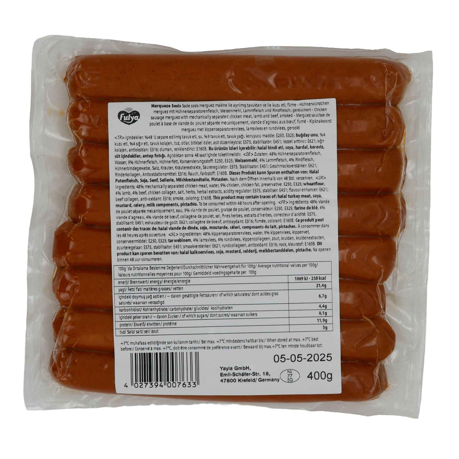 MERGUEZE SOSIS 400G