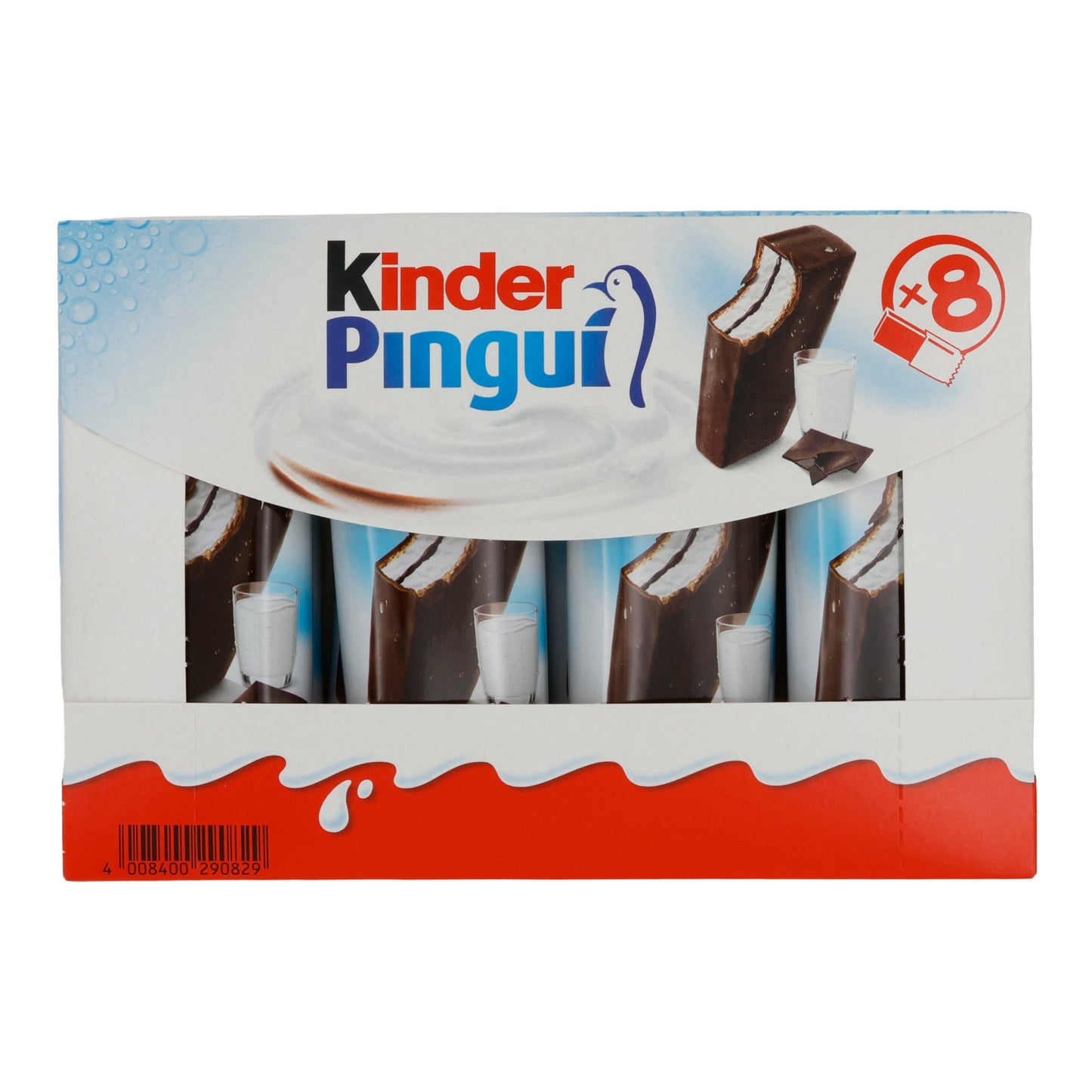 Milchcreme Kinder Pingui | Milch-Snack | Mit Kakaoschicht und Schokolade | 8×30 g