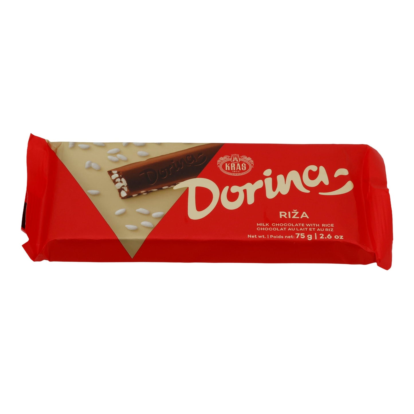Cioccolato al latte Kraš Dorina | Dolce | Con riso soffiato | 75 g