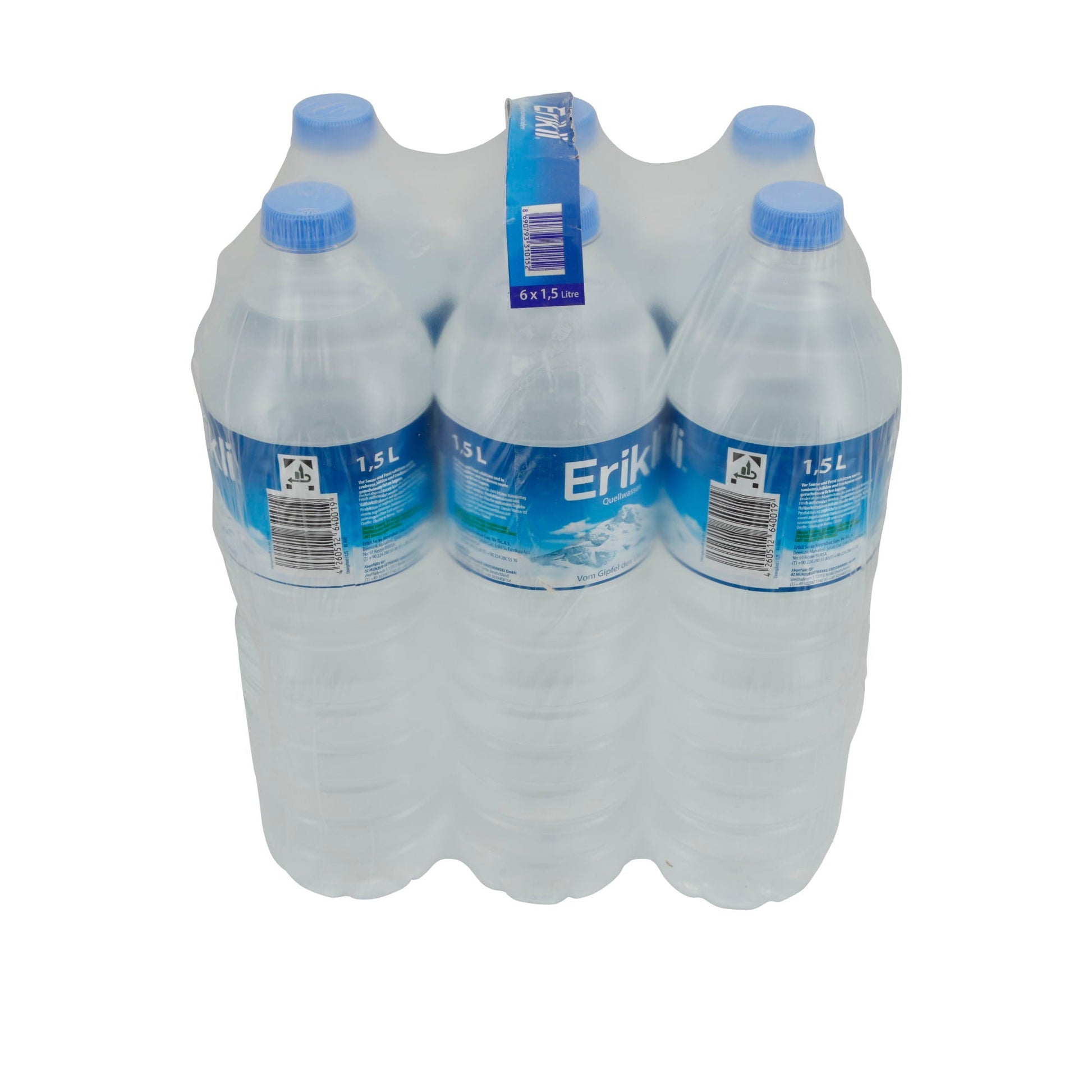 Mineralwasser Erikli | Quellwasser | Natürlich, aus Uludağ Gipfeln | 6 x 1,5 L ERIKLI