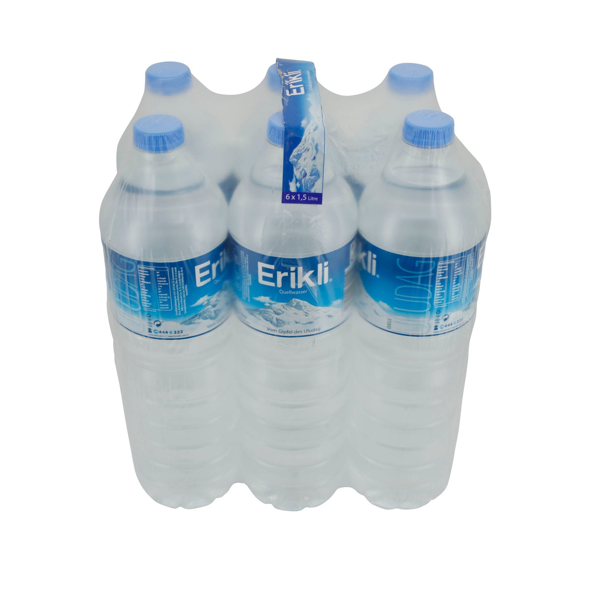 Mineralwasser Erikli | Quellwasser | Natürlich, aus Uludağ Gipfeln | 6 x 1,5 L