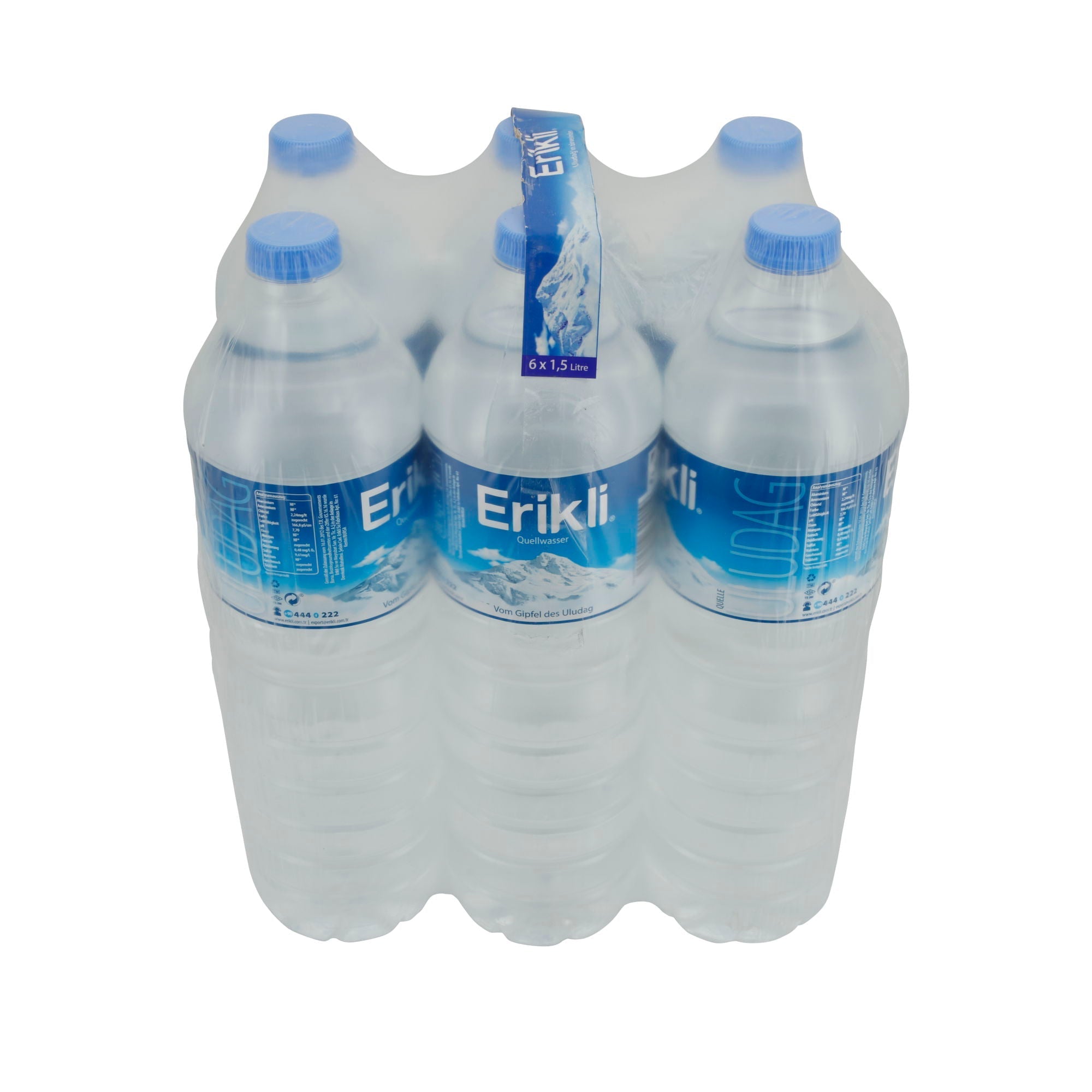 Mineralwasser Erikli | Quellwasser | Natürlich, aus Uludağ Gipfeln | 6 x 1,5 L ERIKLI