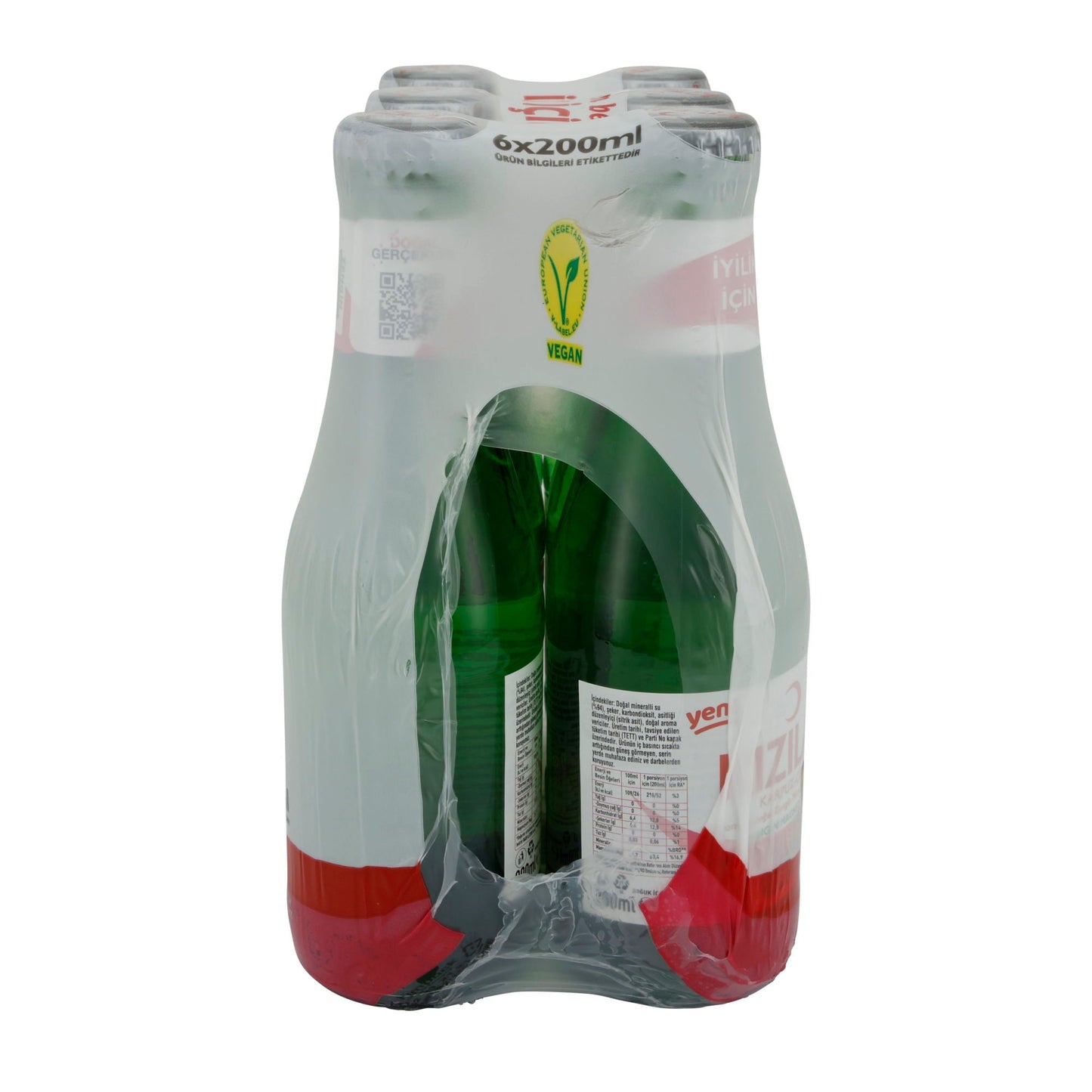 Mineralwasser Kızılay | Wassermelone-Erdbeere | Aromatisiert, natürlich | 6 x 200 ml KIZILAY