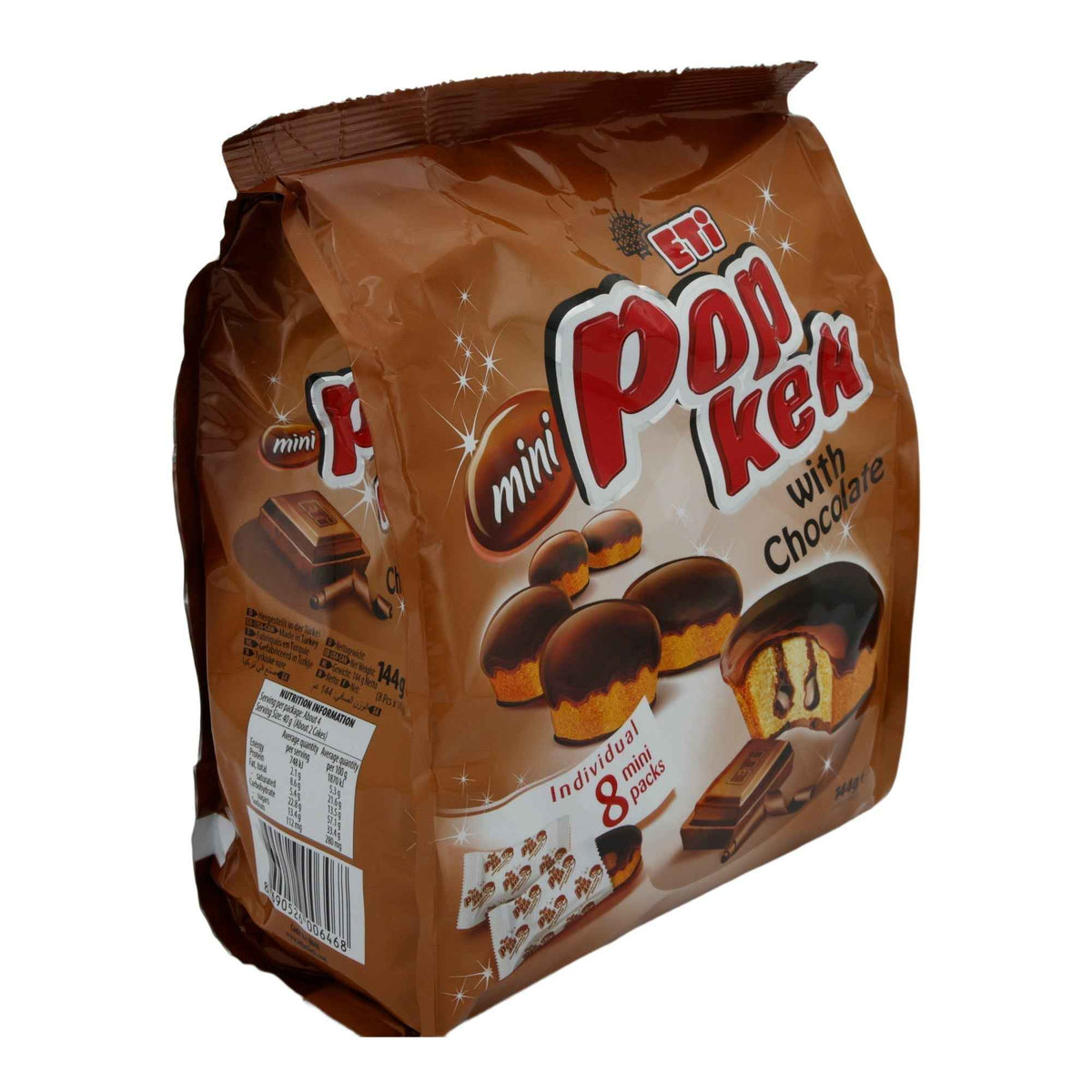 Mini-Kuchen Eti Mini Popkek | Gebäck | mit Schokoladenüberzug | 144 g